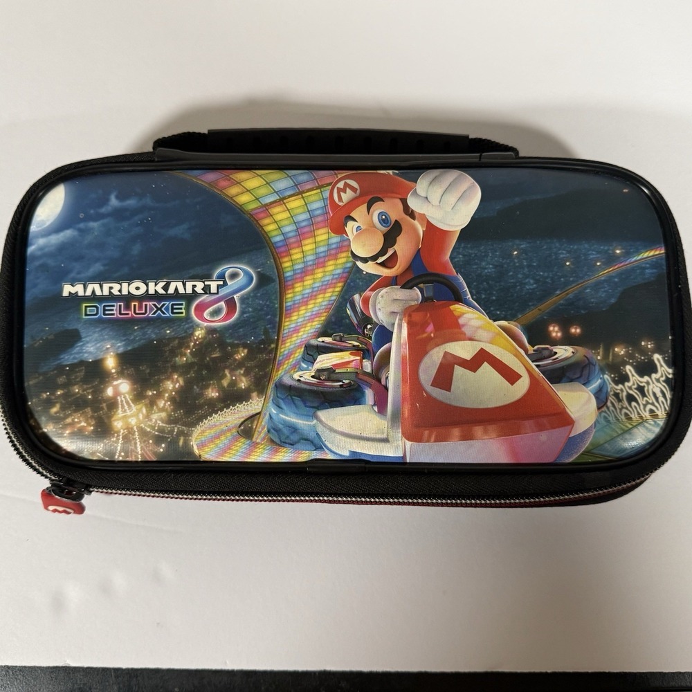 Mario Kart 8 Deluxe Nintendo Switch Carrying Case Travel Hard Shell Preowned‎